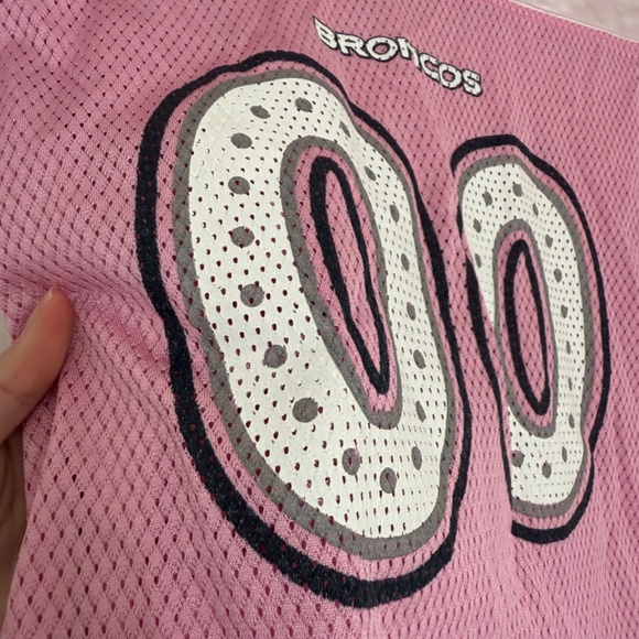 NFL Denver Broncos pink mesh v-neck jersey - Picture 3 of 9